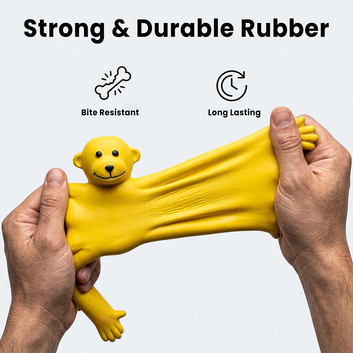Durable Squeaky Monkey Dog Toy – Premium Latex Rubber Chew Toy for Puppies & Aggressive Chewers | Fun Interactive Pet Play Toy