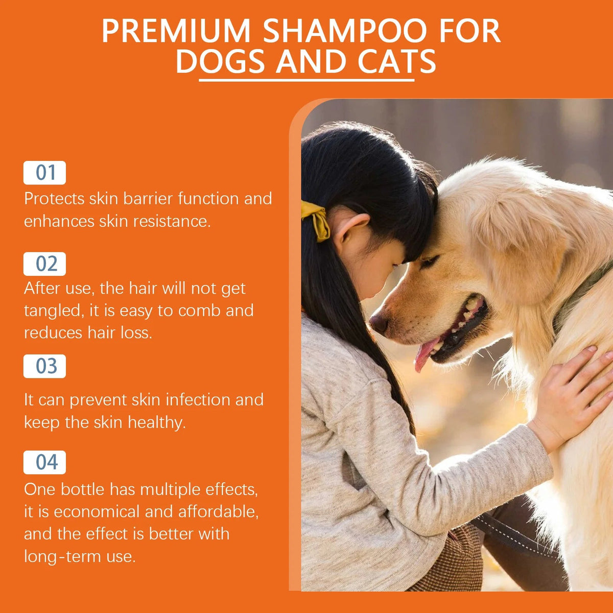 Pet Long-Lasting Odor Removal Shampoo Cleans Pet Hair Odor Fluffy Removes Fleas Flying Insects Prevent Itching Softening Shampoo