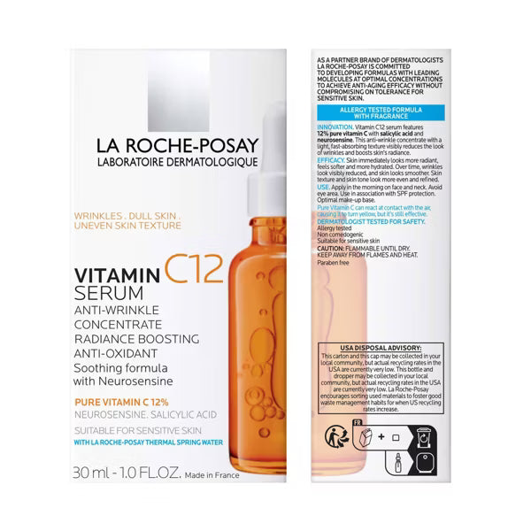 La Roche-Posay Pure Vitamin C Face Serum with Salicylic Acid &amp; Neurosensine 1.01 fl oz