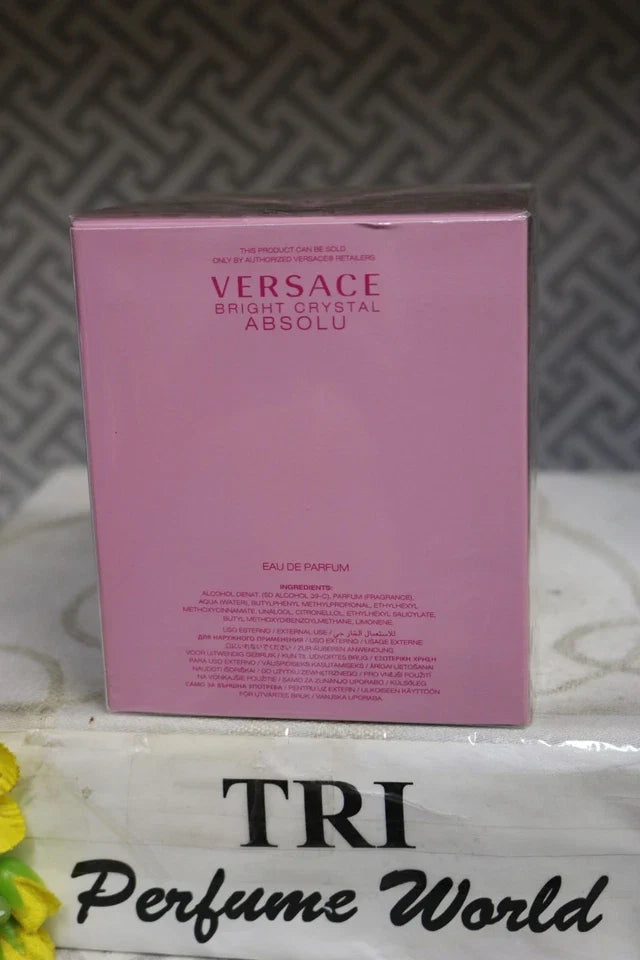 Versace Bright Crystal Absolu Eau de Parfum – 3.0 oz / 90 ml Women's Spray Sealed